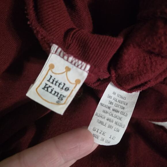 Vintage IUP Sweat Set Kids Size 12 Indiana University Of Pennsylvania Preppy - Picture 7 of 8